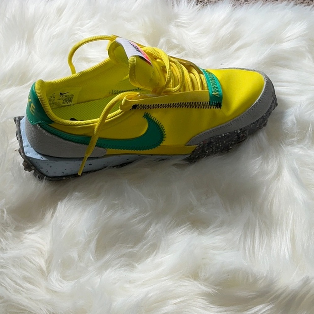 Nike Waffle Racer Crater Shoes Womens 8 Yellow Roma Green Sneakers CT1983-701